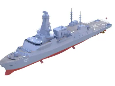 Type 26 Frigate 3D model purchase