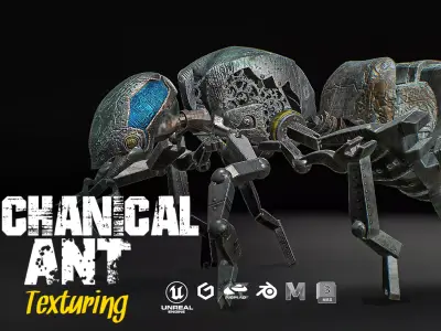 Mechanical Ant Low-poly 3D model