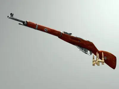 Mosin Nagant weapon rifle gun classic military 3D model