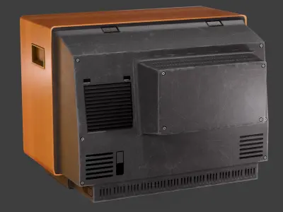 Television Old Tv Antique Low-poly 3D model