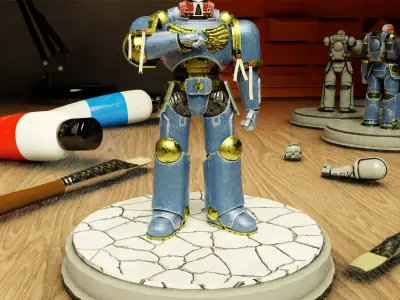 Space Marine Base Armor  Warhammer 40K Free 3D model