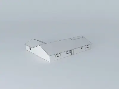 Furnished house with train layout Free 3D model
