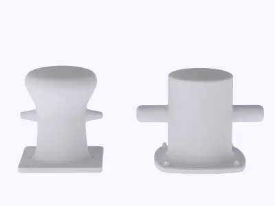 Set of 2 martim port bollard 1 train model  3D print model