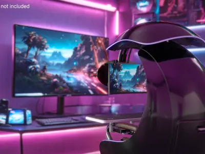 Immersive Gaming Station Immersive Cooler Master ORB X Black 3D model