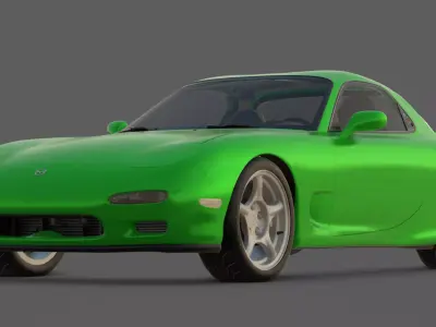 1993 Mazda RX-7 3D Model  Rotary Legend FD3S 3D model