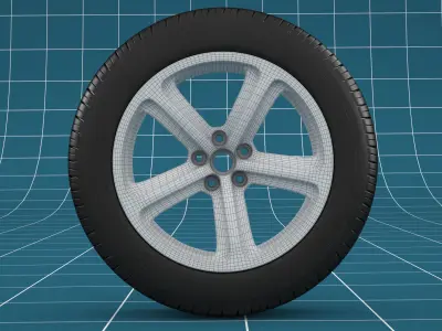 Car tire 01 3D model