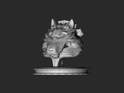 WOLF PAULDRON FOR 3D PRINTING 3D print model