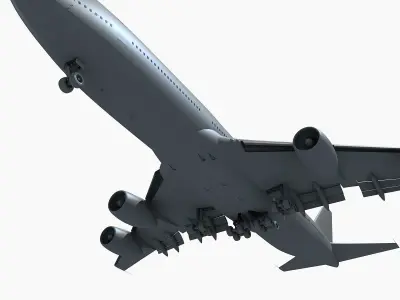 Jet Aircraft Landing Scene 3D model
