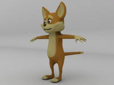 Toon Pet - Cat  Low-poly 3D model