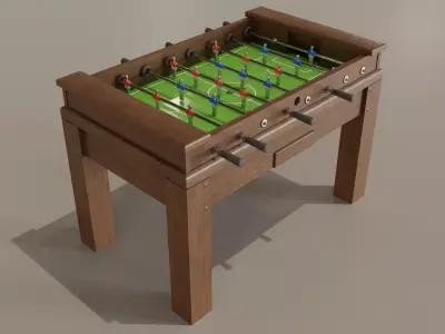 Classic foosball soccer table 3D model