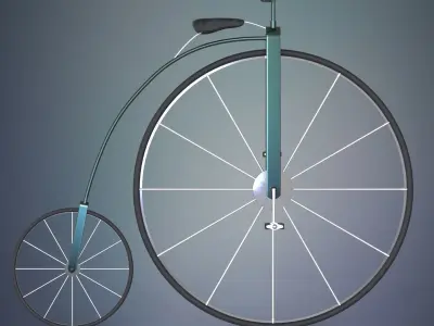 Penny farthing bicycle 3D model buy