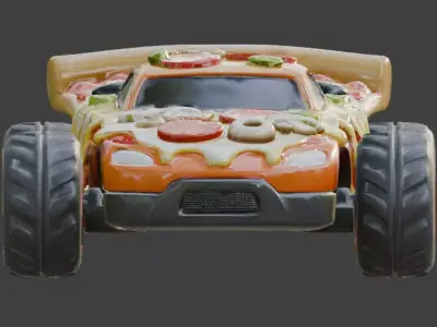 Pizza Delivery Sport Racer 3D Model Low-poly 3D model