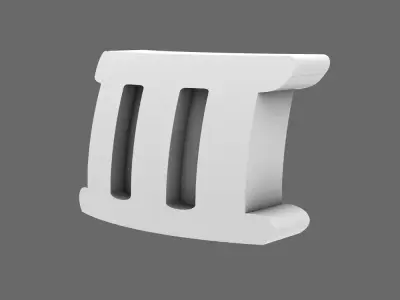 Space Knights DV04 Standard Roman Numeral 03 Shoulder Symbols 3D print model