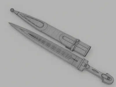 Dagger 1 sword 3D model