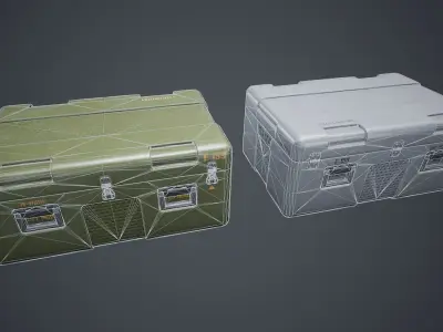 Animated Military Case 04 Low-poly 3D model
