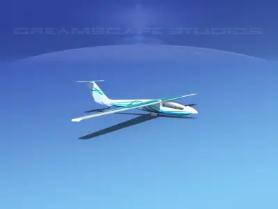 SZD-36 Cobra Glider V04 Low-poly 3D model