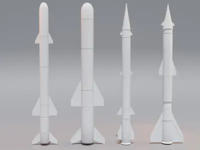 Missile Free low-poly 3D model