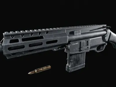 SCR RAIDER PISTOL Low-poly 3D model