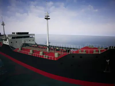 Tanker Ship Low-poly 3D model