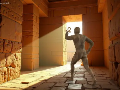 Mummy with Ankh 3D model
