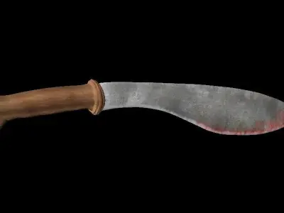 Two machete Low-poly 3D model