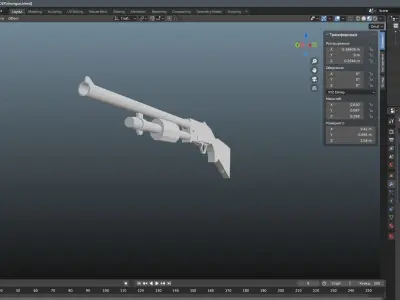 pump action shotgun  Free 3D model