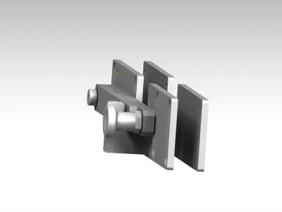 MXT3D-Locking System Industrial Doors 3D model