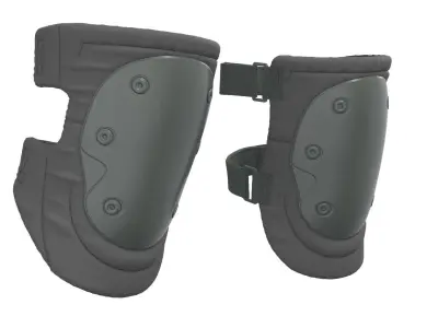 Knee Pad Black Hawk - Marvelous Designer 3D model