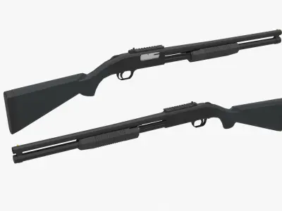 Mossberg 500 Low-poly Low-poly 3D model