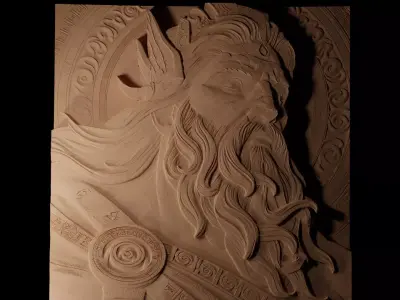 Tyr CNC 3d Print High Relief Sand Casting 3D print model