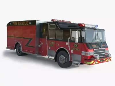 Fire Rescue Truck 3D model