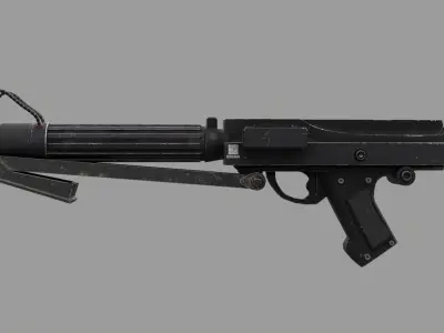 Star Wars DC 15 game ready weapon Low-poly 3D model