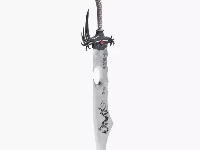Eastern Battle Sword 3D model