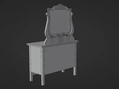 Antique Bureal 3D model