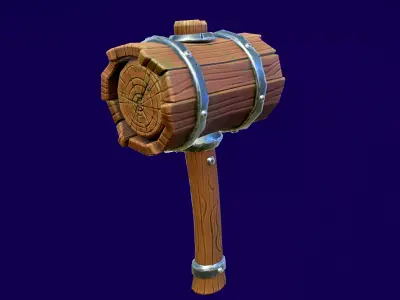 Stylized Hammer Low-poly 3D model