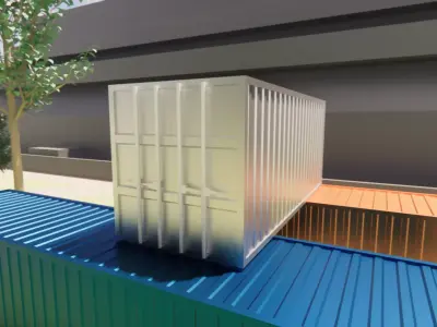 Shipping Container 3D model 2