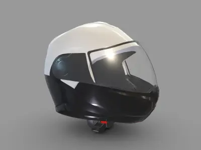 Motorcycle Helmet Low Poly PBR Realistic Low-poly 3D model
