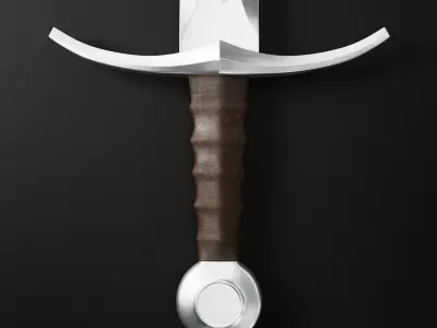 Medieval Sword 02  plus old texture and sheath 3D model