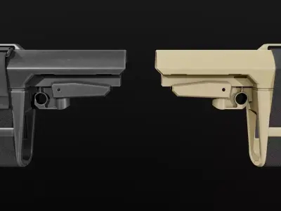 SB Tactical SBA3 AR15 Pistol Stabilizing Brace Low-poly 3D model