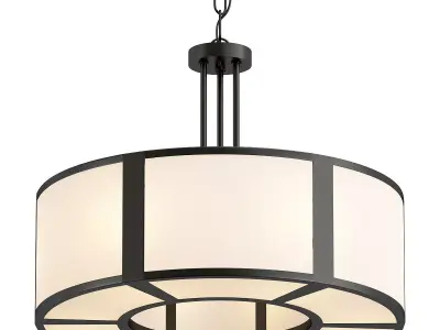 AILSA pendant light with shade and frame 3D model
