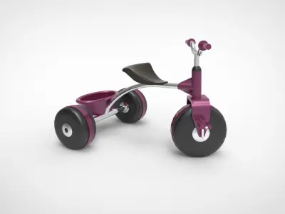 Kids Bicycle Low-poly 3D model purchase