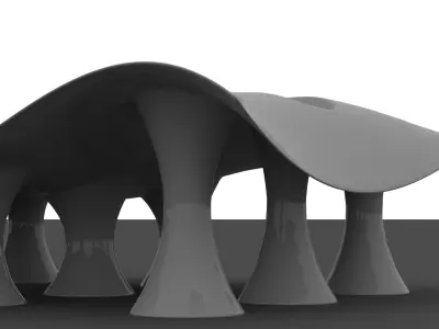 Organic Pavilion Structure 3D model