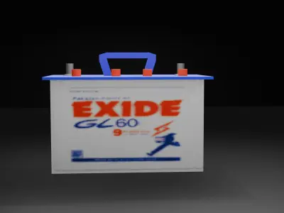 Car Battery  Low-poly 3D model