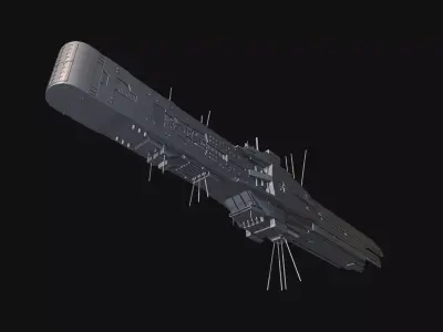 Hyperion Warship Cannon Galactic Heroes - Lowpoly -3D Printing  3D print model