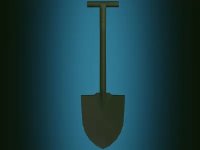 Military spade M-1910 Low-poly 3D model
