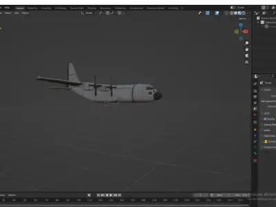 Military airplane 3D model