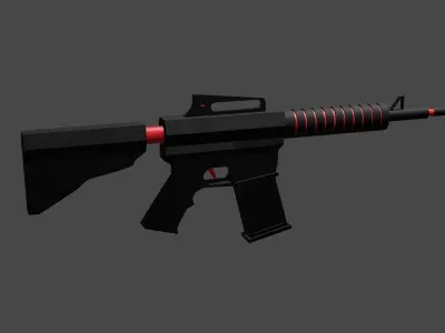 Rifle ar - Low-poly 3D model buy