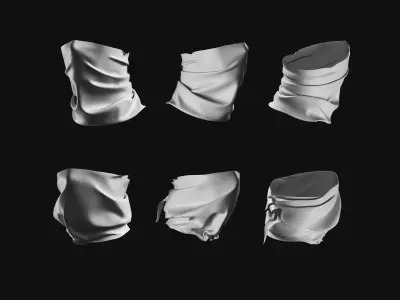 Basemesh Mask Bandama Headwear Collection 3D model