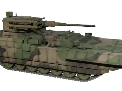 T15 Armata BTT Russian Heavy APC Game Ready Rigged 3D Model Low-poly 3D model