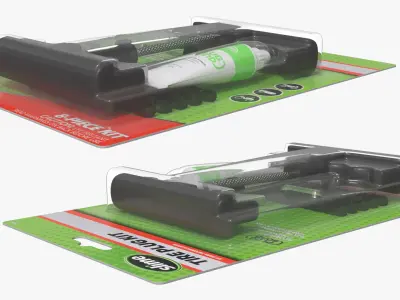 Slime Tire Plug Repair Kit with Glue 1034-A in Package 3D model